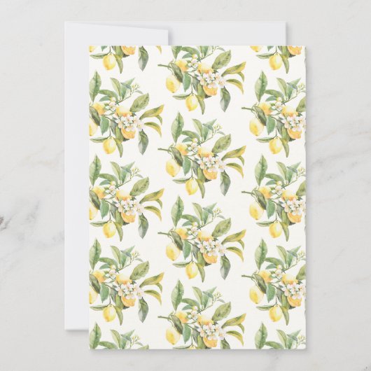 Invitation Fête des mariées citron (Dos)