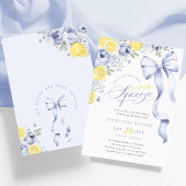 Invitation Fête des mariées Citron bleu Coquette