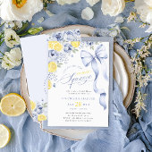 Invitation Fête des mariées Citron bleu Coquette