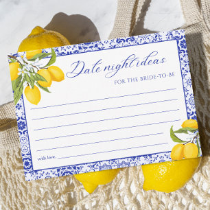 Invitation Fête des mariées Citron bleu Date Idées de nuit Ca