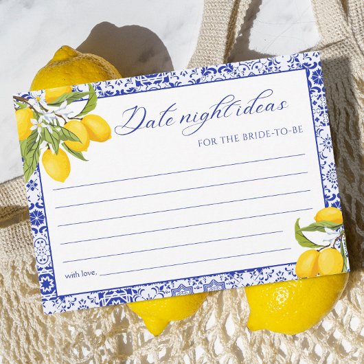 Invitation Fête des mariées Citron bleu Date Idées de nuit Ca