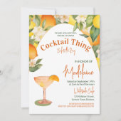 Invitation Fête des mariées Citron Orange Citrus Cocktail (Devant)