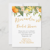 Invitation Fête des mariées Citrons Oranges Citrus Floral (Devant)