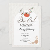 Invitation Fête des mariées citrouille (Devant / Derrière)