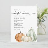 Invitation Fête des mariées citrouille (Debout devant)