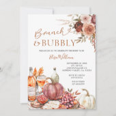 Invitation Fête des mariées Citrouille de champagne Brunch &  (Devant)