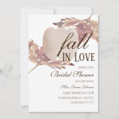 Invitation Fête des mariées Citrouille de chute de feuille d' (Devant)