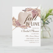 Invitation Fête des mariées Citrouille de chute de feuille d' (Debout devant)