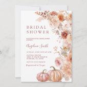 Invitation Fête des mariées Citrouille de fleurs ivoire de au (Devant)