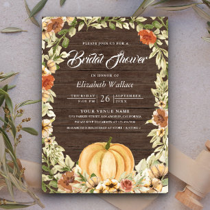 Invitation Fête des mariées Citrouille de la grange de bruyèr