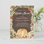 Invitation Fête des mariées Citrouille de la grange de bruyèr (Debout devant)