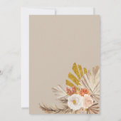 Invitation Fête des mariées Citrouille Pampas Grass (Dos)