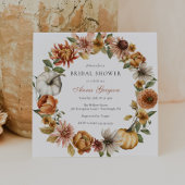 Invitation Fête des mariées Citrouille Rustique d'automne