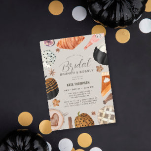 Invitation Fête des mariées Citrouille unique à la peinture a