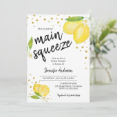 Invitation Fête des mariées Citrus citron (Debout devant)