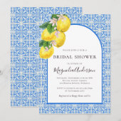 Invitation Fête des mariées Citrus de Citron Méditerranée (Devant / Derrière)