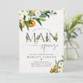 Invitation Fête des mariées Citrus Elle A Trouvé Son Squeeze (Debout devant)