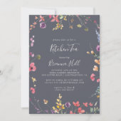 Invitation Fête des mariées classique de thé bleu sauvage de  (Devant)