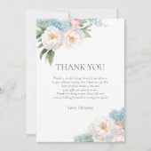 Invitation Fête des mariées classique Fleurs bleues douces et (Devant)