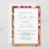 Invitation Fête des mariées classique marbrée moderne (Devant)