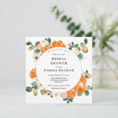 Invitation Fête des mariées Clementine et Orange White Blosso (Debout devant)