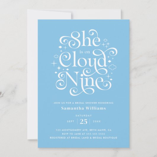 Invitation Fête des mariées Cloud 9 (Devant)