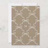 Invitation Fête des mariées Cocktail à la main et à la boule (Dos)