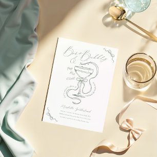 Invitation Fête des mariées Cocktail à la main et à la boule