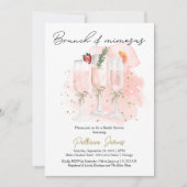 Invitation Fête des mariées Cocktail Pink Brunch & Mimosas (Devant)