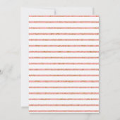 Invitation Fête des mariées Coeurs rose et or (Dos)