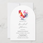 Invitation Fête des mariées colorée à l'aquarelle (Devant)