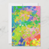 Invitation Fête des mariées colorée Abstraite et moderne (Dos)