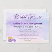 Invitation Fête des mariées colorée Aquarelle Macaron Traitem (Devant)