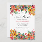 Invitation Fête des mariées colorée Hawaiian Luau (Devant)