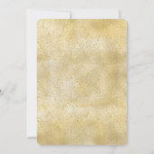 Invitation Fête des mariées Confetti à étincelle dorée (Dos)