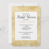 Invitation Fête des mariées Confetti à étincelle dorée (Devant)
