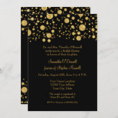 Invitation Fête des mariées Confetti Dots Parties scintillant (Devant / Derrière)