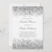 Invitation Fête des mariées Confetti Parties scintillant en a (Devant)