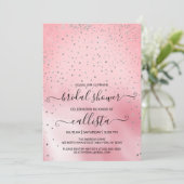 Invitation Fête des mariées Confetti Parties scintillant en a (Debout devant)