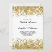 Invitation Fête des mariées Confetti Parties scintillant or (Devant)