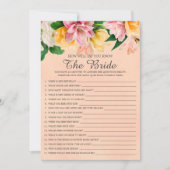 Invitation Fête des mariées Connaissez-Vous Bien Le Jeu De Ma (Devant)