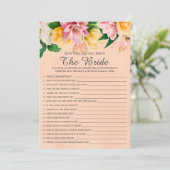 Invitation Fête des mariées Connaissez-Vous Bien Le Jeu De Ma (Debout devant)