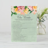 Invitation Fête des mariées Connaissez-Vous Bien Le Jeu De Ma (Debout devant)