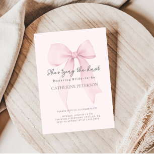 Invitation Fête des mariées Coquette Bow