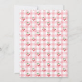 Invitation Fête des mariées Coquette Cherry Monogam (Dos)