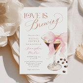 Invitation Fête des mariées Coquette Espresso Martini