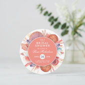 Invitation FÊTE DES MARIÉES | Coquillages Pastel Watercolor (Debout devant)