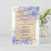 Invitation Fête des mariées - Cornflower Blue Fleurs sauvages (Debout devant)