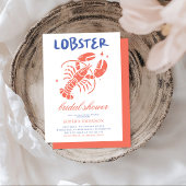 Invitation Fête des mariées côtière à ébullition de homard