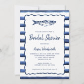 Invitation Fête des mariées côtière de poissons (Devant)